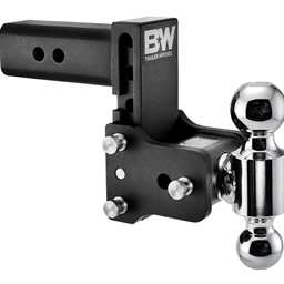 2.5" Tow & Stow Adjustable Trailer Hitch Dual Ball Mount 5" Drop (2" x 2-5/16") - TS20037B
