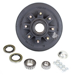TruRyde® 8-6.5" Bolt Circle Trailer Hub/Drum with Parts for a 7,000 lbs. Trailer Axle - 42865LB3E