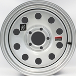 Fifteen Inch Silver Modular 5-4.5" Bolt Circle Trailer Wheel -128694GCC