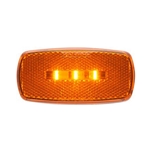 Amber Surface Mount LED Marker/Clearance Lights with Reflex w/White Base - MCL32AB