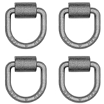 4-Pack 5/8 Inch Forged D-Ring with Weld-On Mounting Bracket - B40X4