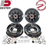 Dexter® Pre-Greased Easy Assemble 8 on 6.5" Hub and Drum 9/16" Studs Electric brake kit for 7,000 lbs. Trailer Axle - PGBK42865ELE916