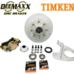 DeeMaxx® 8,000 lbs. Disc Brake Kit with 5/8" Studs for One Wheel with Gold Zinc Caliper and Timken® Bearings - DM8KGOLD580-TK