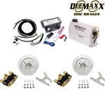 MAXX KIT Electric Over Hydraulic 3,500 lbs. Slip Over Disc Brake Kit for a Single Axle with Gold Zinc Calipers - DMK35RG1