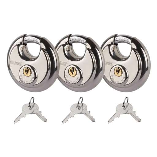 Stainless Steel Disc Lock, 3-Pack - 23085
