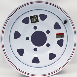 13x4.5 White Spoke Trailer Wheel with a 5-4.5" Bolt Circle - 128689