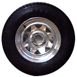 15" Galvanized Wheel and Bias Tire ST20575D15C with a 5-4.5" Bolt Circle - JG15X65GSWT31B-IPS