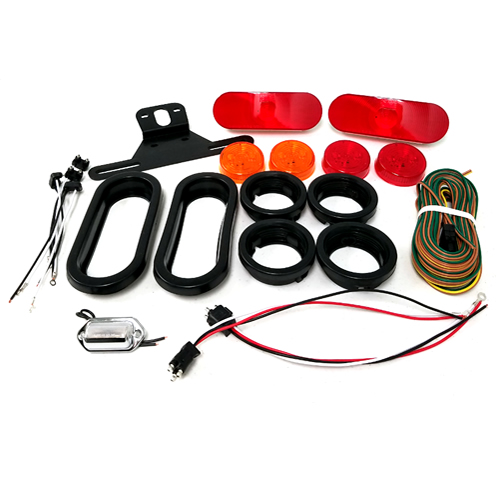 One Diode LED Kit Oval for Single Axle Trailer