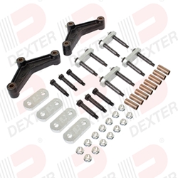 Dexter® Shackle Kit for Tandem Trailer Axle with Double Eye Springs with 35" Spacing includes Wet Bolts, Bronze Bushings & Heavy-Duty Shackles - K71-449-00