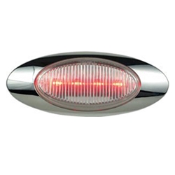 Clear Lens Millennium Series 6.5” Sealed LED Marker/Clearance Light Red - 00212378BK