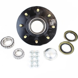 TruRyde® 8-6.5" Bolt Circle Trailer Hub with Parts including Timken® Bearings for a 7,000 lbs. Trailer Axle - 42865LB1E-TK