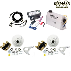 MAXX KIT Electric Over Hydraulic 3,500 lbs. Disc Brake Kit for One Axle with Gold Zinc Caliper - DMK35IG1