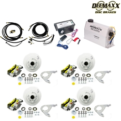 MAXX KIT Electric Over Hydraulic 3,500 lbs. Disc Brake Kit for a Tandem Axle with MAXX Caliper and TruRyde® Bearings - DMK35IG2